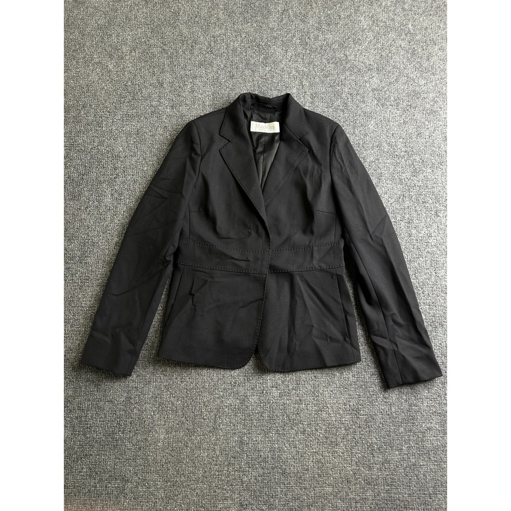 Women's Max Mara Black Tailored Blazer Jacket Made in Italy, Size XS